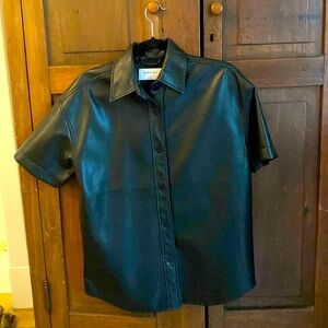 Aritzia, Babaton Leather Shirt, Size XS, Good Condition